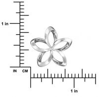 Hawaii Silber Plumeria Halskette 24mm