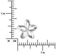 Hawaii Silber Plumeria Halskette 19mm